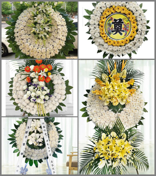 浙江省温州平阳县萧江镇叶段村花圈速递